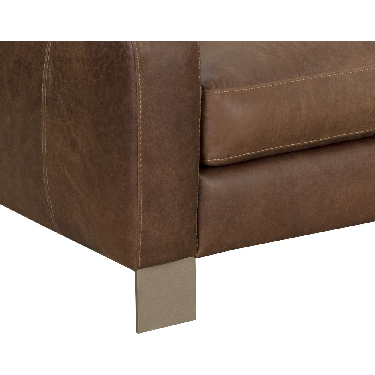 Rafael Lucia Tobacco Leather Sofa